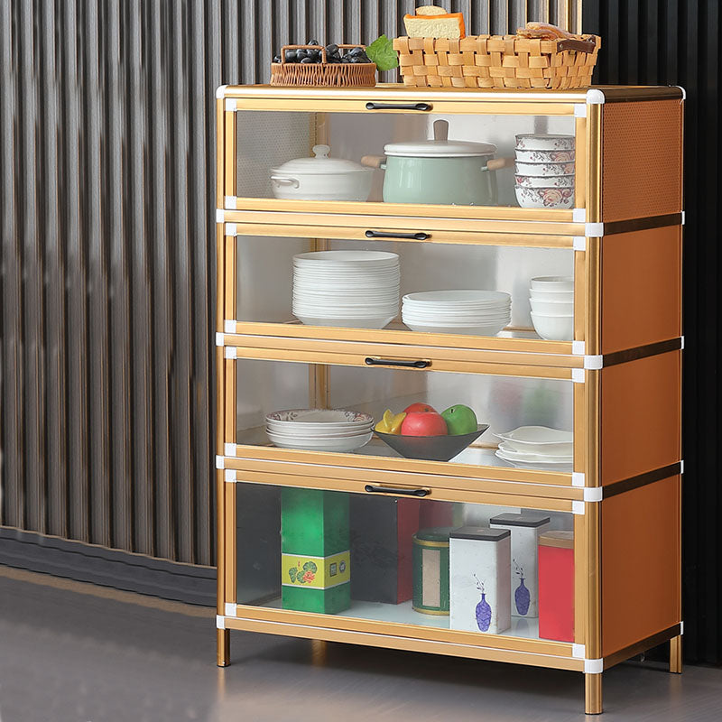 Sideboard in metallo in stile moderno dorato con porta per la cucina