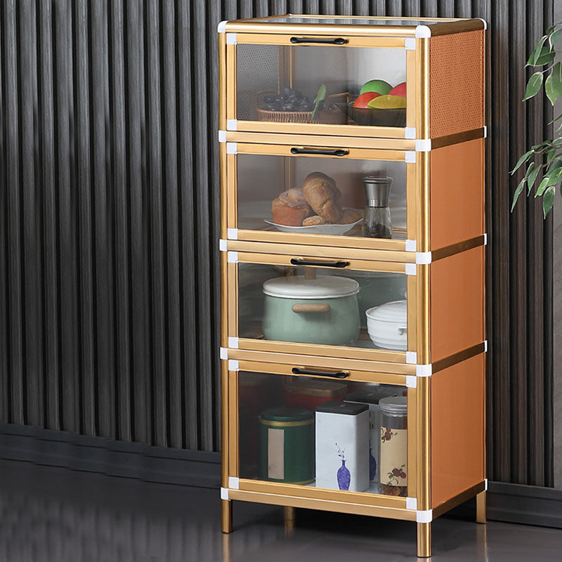 Sideboard in metallo in stile moderno dorato con porta per la cucina