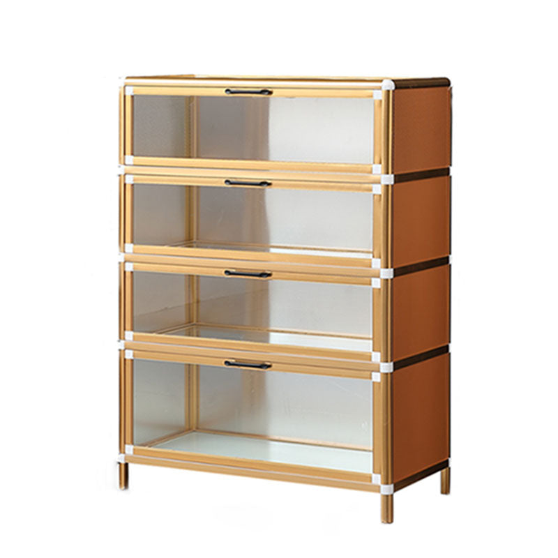 Sideboard in metallo in stile moderno dorato con porta per la cucina