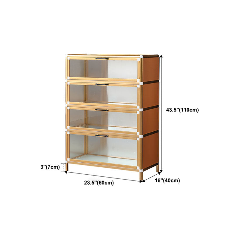 Sideboard in metallo in stile moderno dorato con porta per la cucina