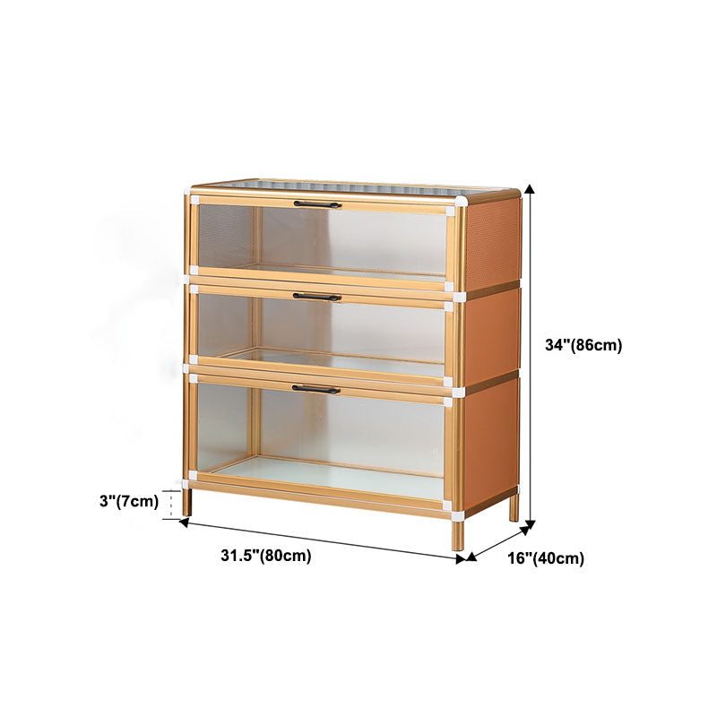 Sideboard in metallo in stile moderno dorato con porta per la cucina