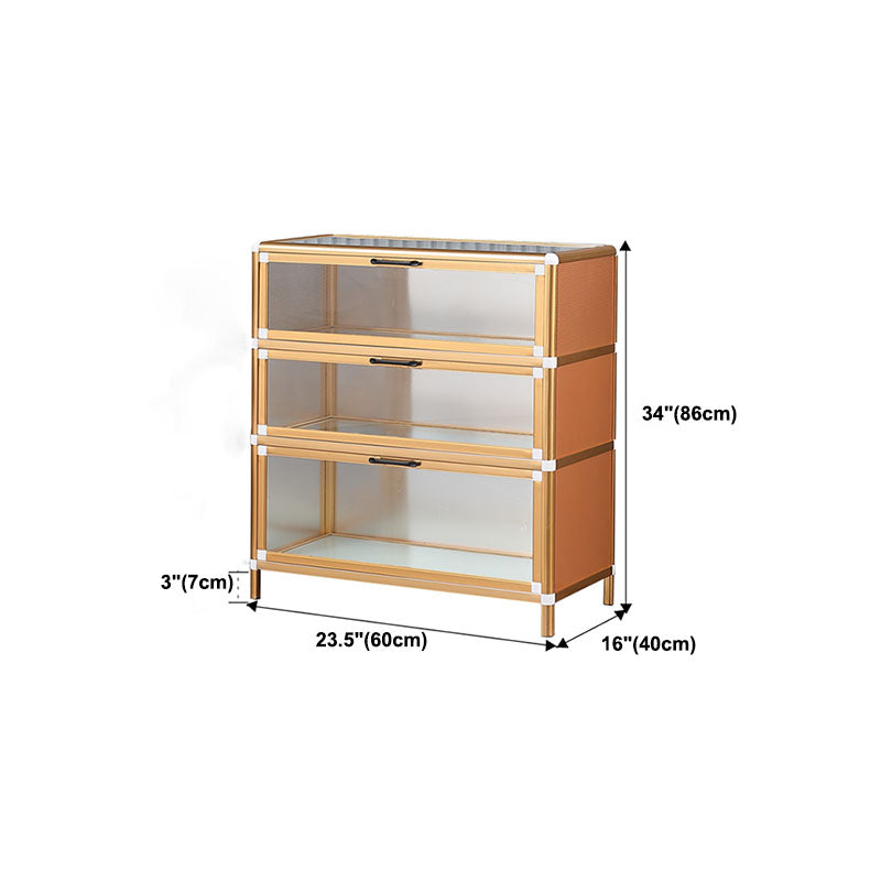 Sideboard in metallo in stile moderno dorato con porta per la cucina