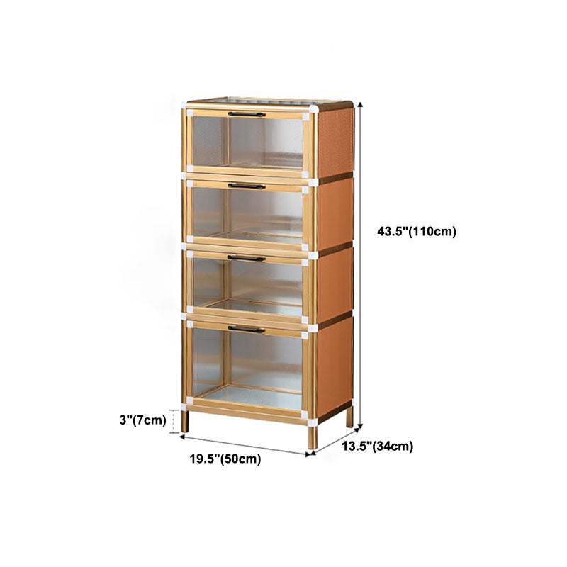Sideboard in metallo in stile moderno dorato con porta per la cucina
