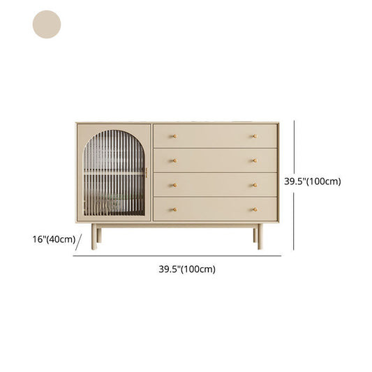 Beige Contemporary Sideboard Engineered Wood Sideboard for Dining Room
