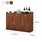 Sideboard in legno ingegnerizzato contemporaneo con porte e cassetti per sala da pranzo