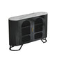 Modern Stone Top Sideboard Metal Sideboard with Door for Kitchen Black Clearhalo 'buffet_sideboard' 'Buffets & Sideboards' 'furn' 'furn_buffet_sideboard' 'Furniture' 'Kitchen & Dining Furniture' 5530717