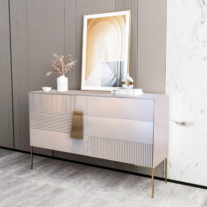 Contemporary Side Board Wood Sideboard with Drawers for Dining Room Off-White Clearhalo 'buffet_sideboard' 'Buffets & Sideboards' 'furn' 'furn_buffet_sideboard' 'Furniture' 'Kitchen & Dining Furniture' 5530751