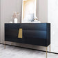 Contemporary Side Board Wood Sideboard with Drawers for Dining Room Black Clearhalo 'buffet_sideboard' 'Buffets & Sideboards' 'furn' 'furn_buffet_sideboard' 'Furniture' 'Kitchen & Dining Furniture' 5530754