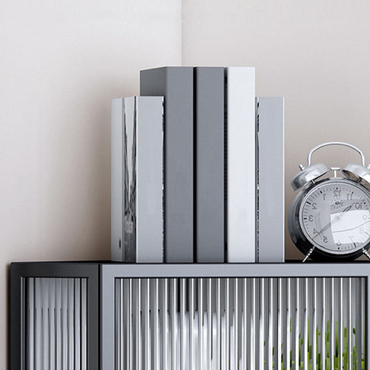 Scheda moderna in metallo in metallo in metallo con porta di vetro per cucina