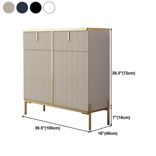 Server top in pietra sinterizzato in stile glam con porta e cassetto per sala da pranzo