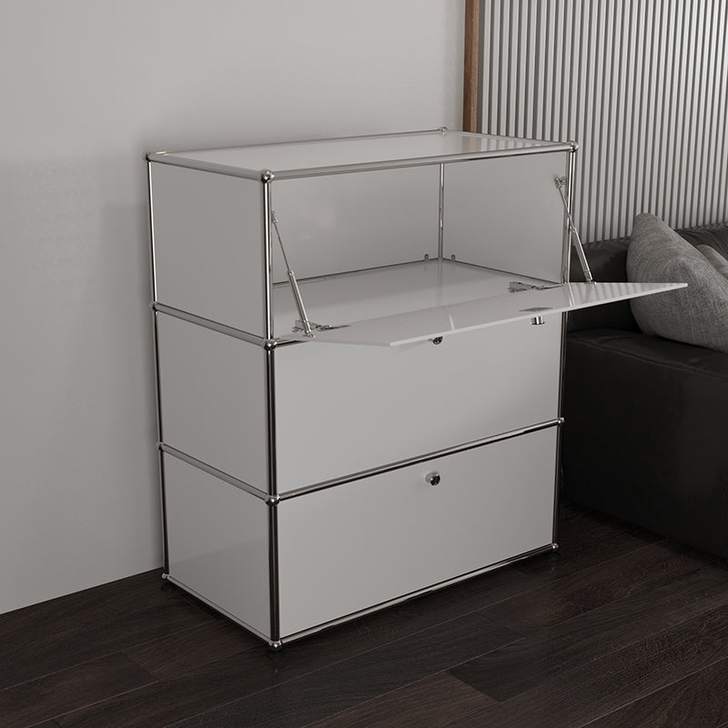 Sidebordo in acciaio inossidabile in stile moderno Sideboard bianca per soggiorno