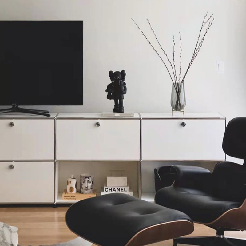 Sidebordo in acciaio inossidabile in stile moderno Sideboard bianca per soggiorno