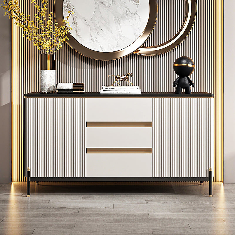 Porte e 3 cassette credenza in pietra in pietra glam sideboard per cucina