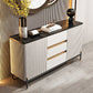 Porte e 3 cassette credenza in pietra in pietra glam sideboard per cucina