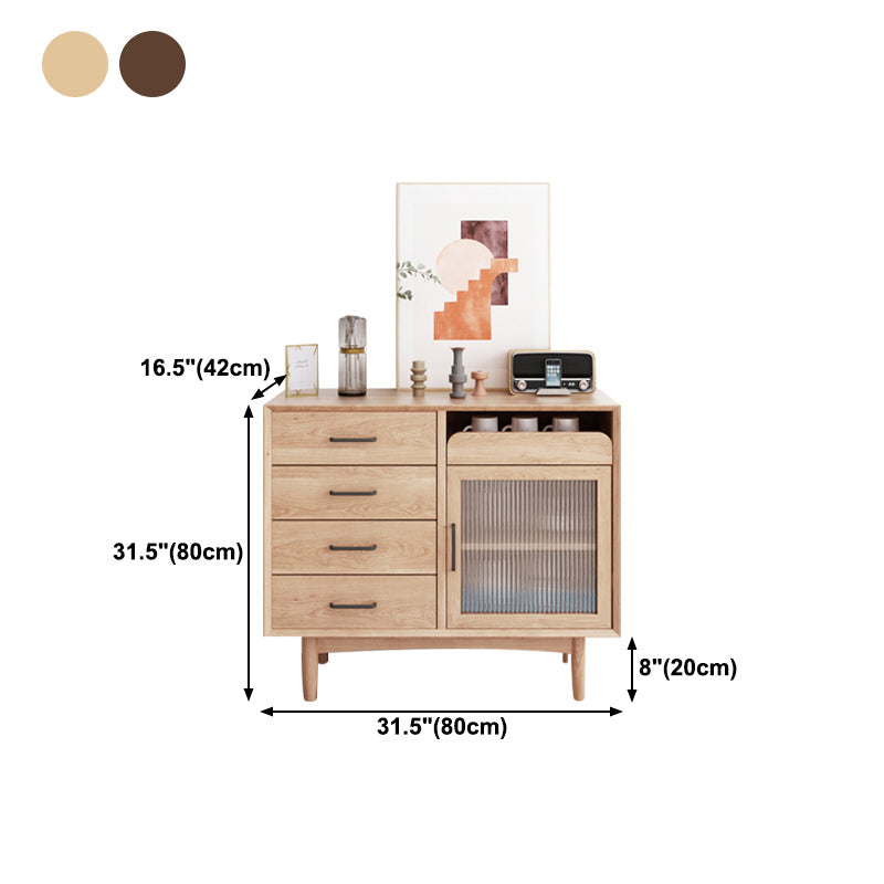 Porta e cassetto Sideboard Wood Simple Style Armadio per sala da pranzo