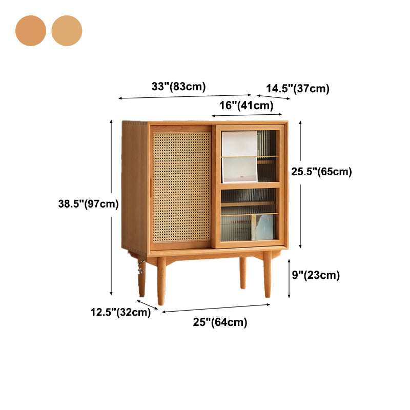 Server da pranzo moderno per scaffalature regolabili in legno in legno per soggiorno