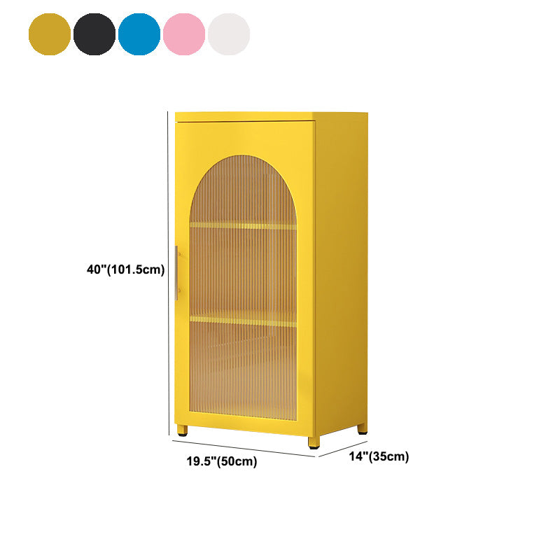 Sideboard di metallo moderna della scheda laterale con porta di vetro per cucina