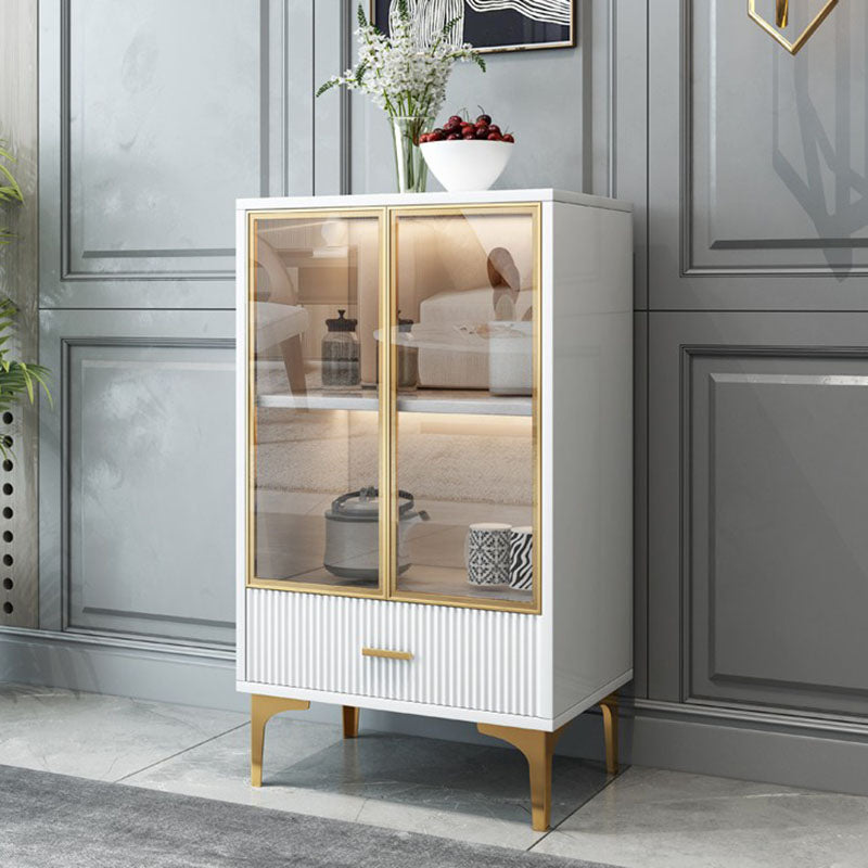 Panneau de la plate-forme du côté glamour Boucheron en bois avec porte et tiroir pour salle à manger