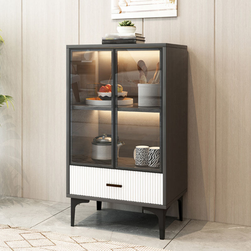 Panneau de la plate-forme du côté glamour Boucheron en bois avec porte et tiroir pour salle à manger