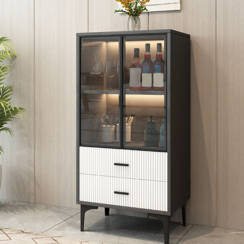 Panneau de la plate-forme du côté glamour Boucheron en bois avec porte et tiroir pour salle à manger