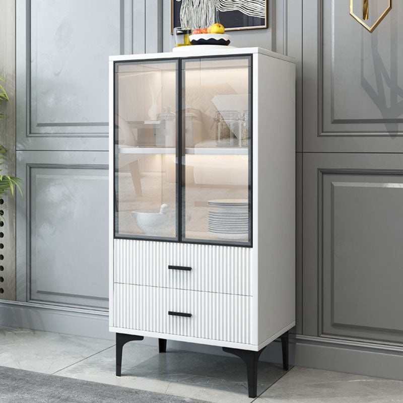 Panneau de la plate-forme du côté glamour Boucheron en bois avec porte et tiroir pour salle à manger