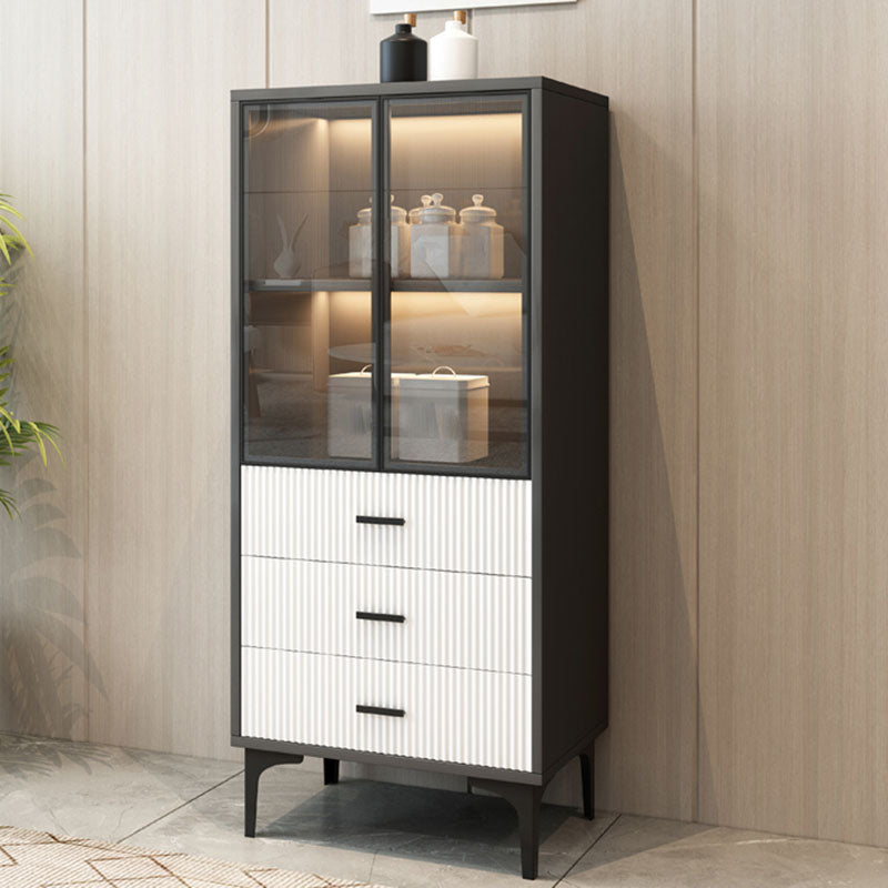 Panneau de la plate-forme du côté glamour Boucheron en bois avec porte et tiroir pour salle à manger