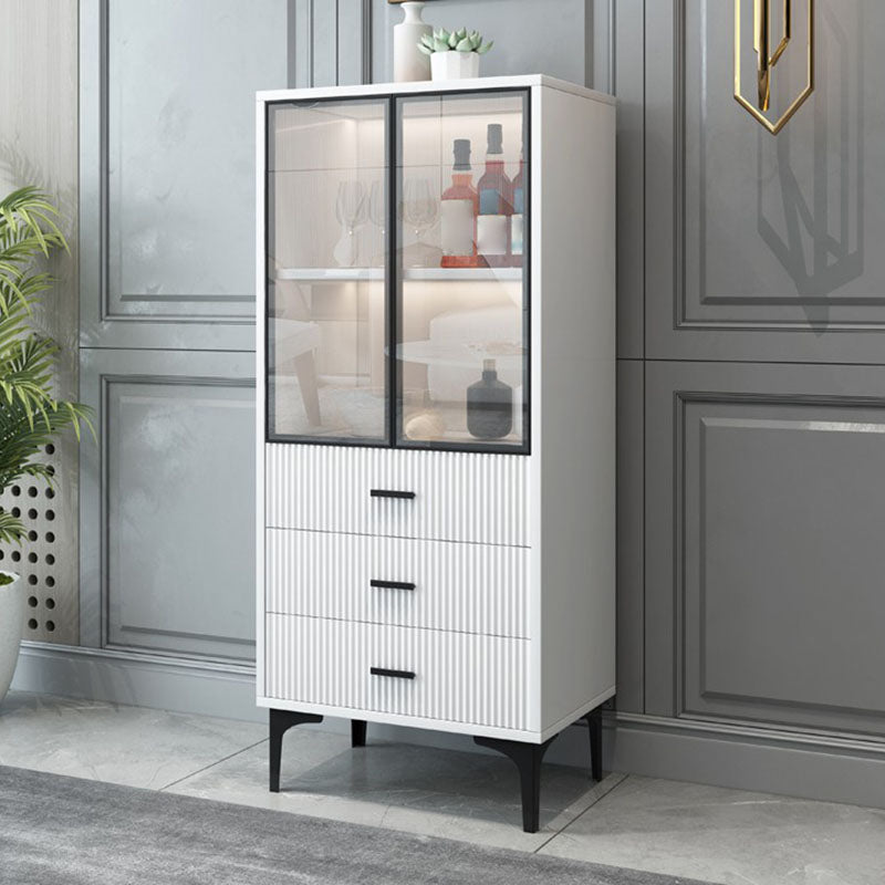 Panneau de la plate-forme du côté glamour Boucheron en bois avec porte et tiroir pour salle à manger