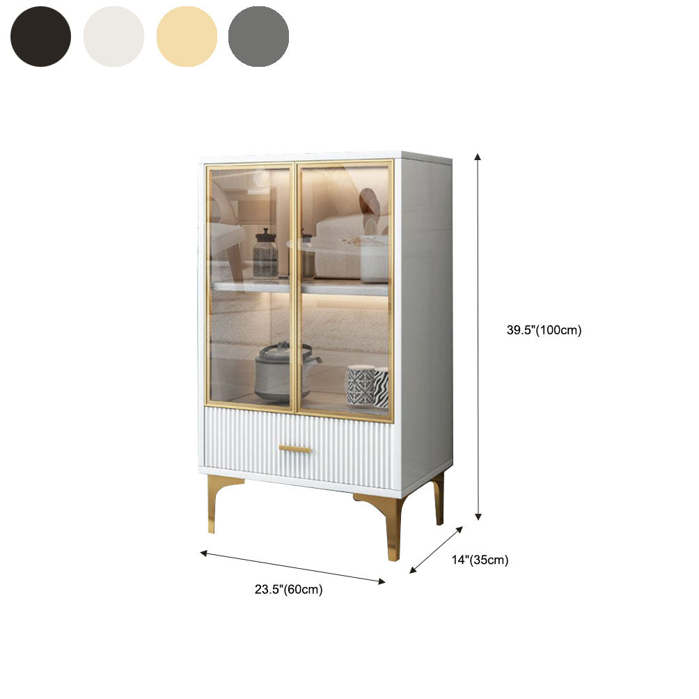 Panneau de la plate-forme du côté glamour Boucheron en bois avec porte et tiroir pour salle à manger