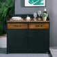 Contemporary Sideboard Black Metal with Drawers Cabinets for Home Clearhalo 'buffet_sideboard' 'Buffets & Sideboards' 'furn' 'furn_buffet_sideboard' 'Furniture' 'Kitchen & Dining Furniture' 5531190