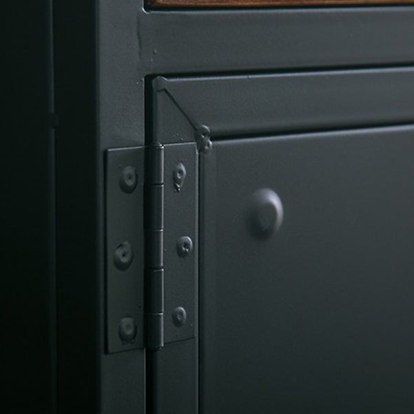 Contemporary Sideboard Black Metal with Drawers Cabinets for Home Clearhalo 'buffet_sideboard' 'Buffets & Sideboards' 'furn' 'furn_buffet_sideboard' 'Furniture' 'Kitchen & Dining Furniture' 5531196