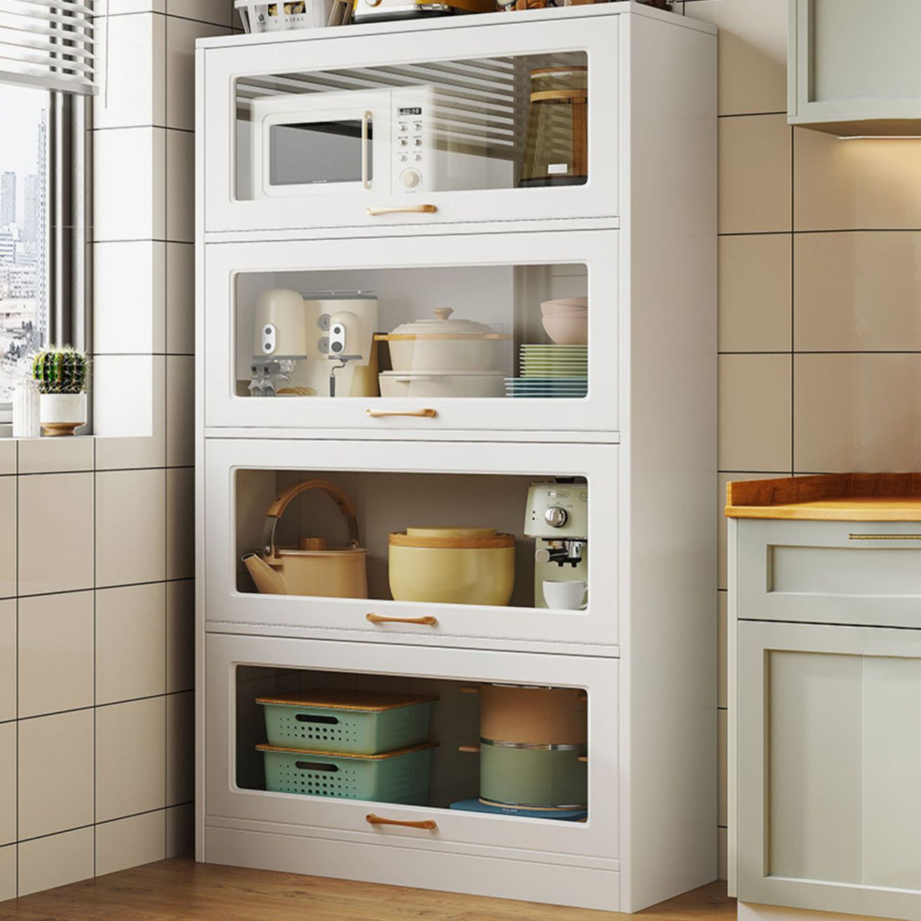 Abbine in vetro in legno ingegnerizzato contemporaneo