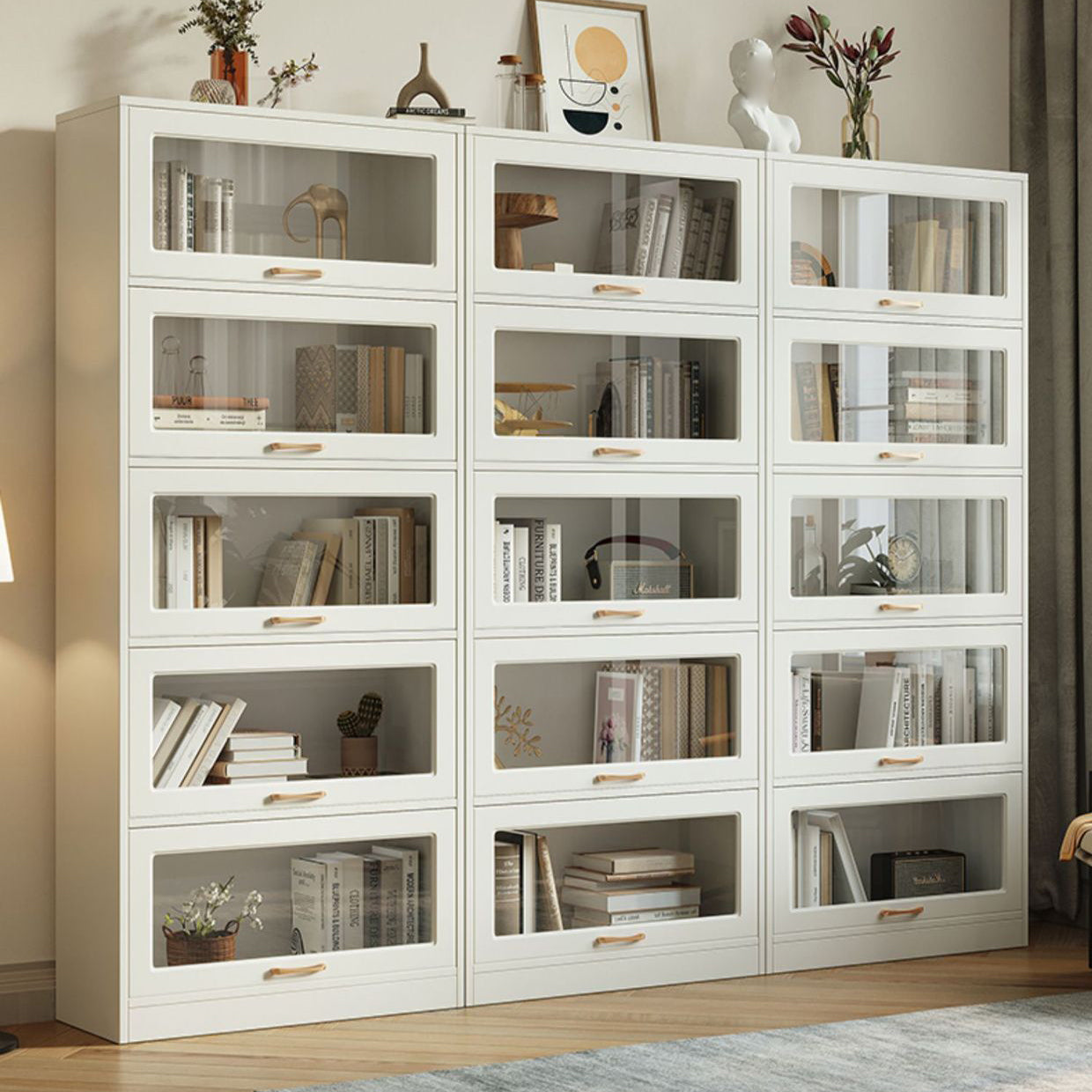 Abbine in vetro in legno ingegnerizzato contemporaneo