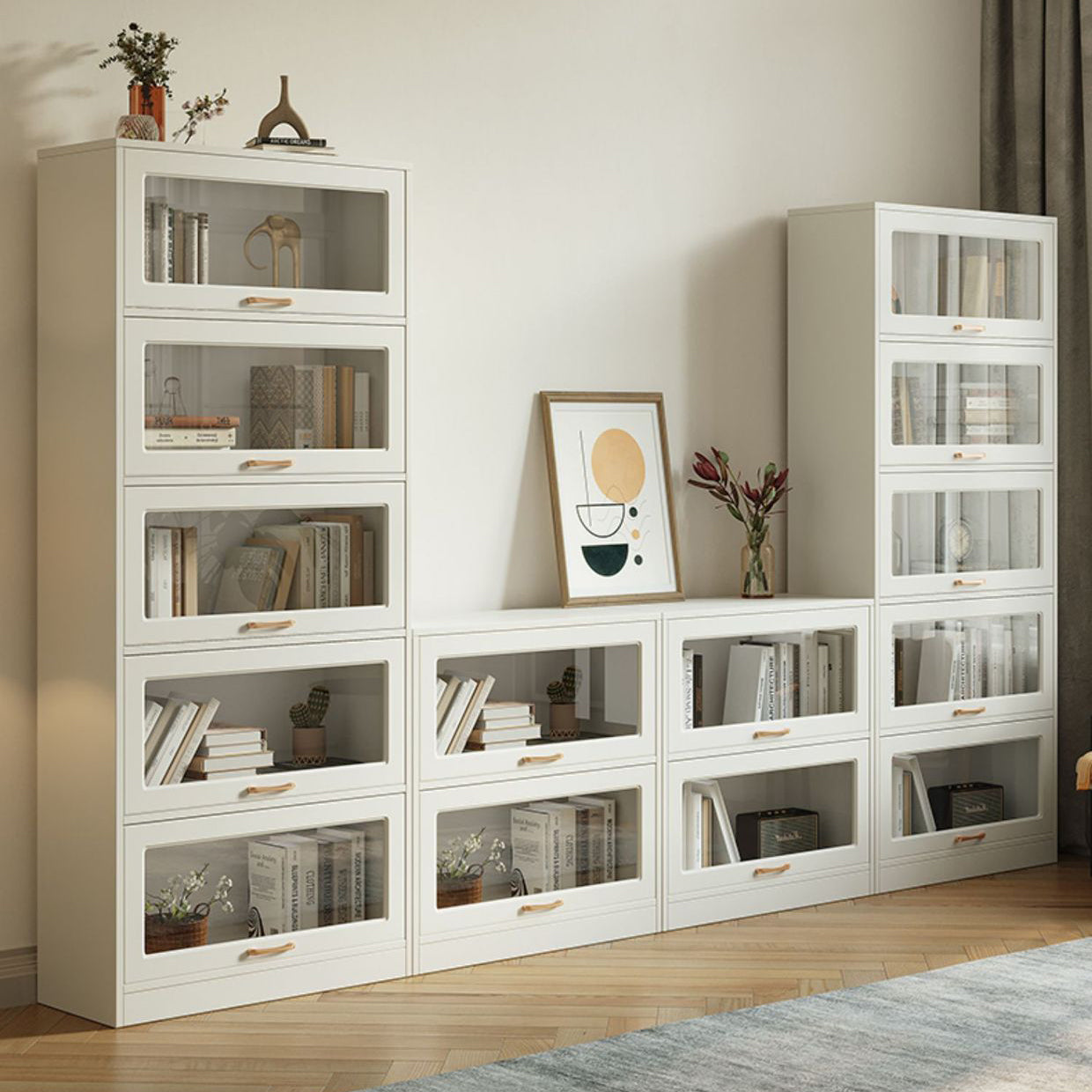 Abbine in vetro in legno ingegnerizzato contemporaneo