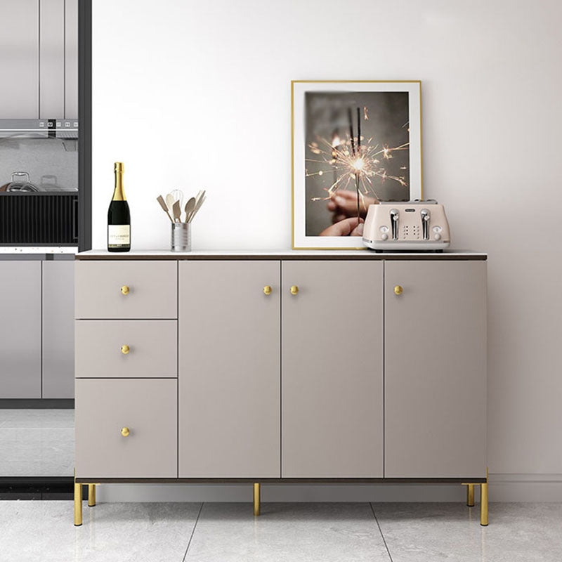 Soggiorno sideboard glam cabinet mobile sideboidale regolabile a scaffalatura con cassetti