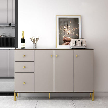 Soggiorno sideboard glam cabinet mobile sideboidale regolabile a scaffalatura con cassetti