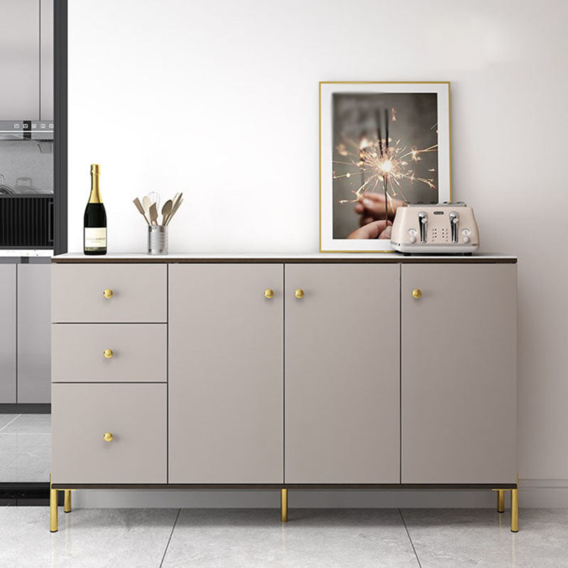 Soggiorno sideboard glam cabinet mobile sideboidale regolabile a scaffalatura con cassetti