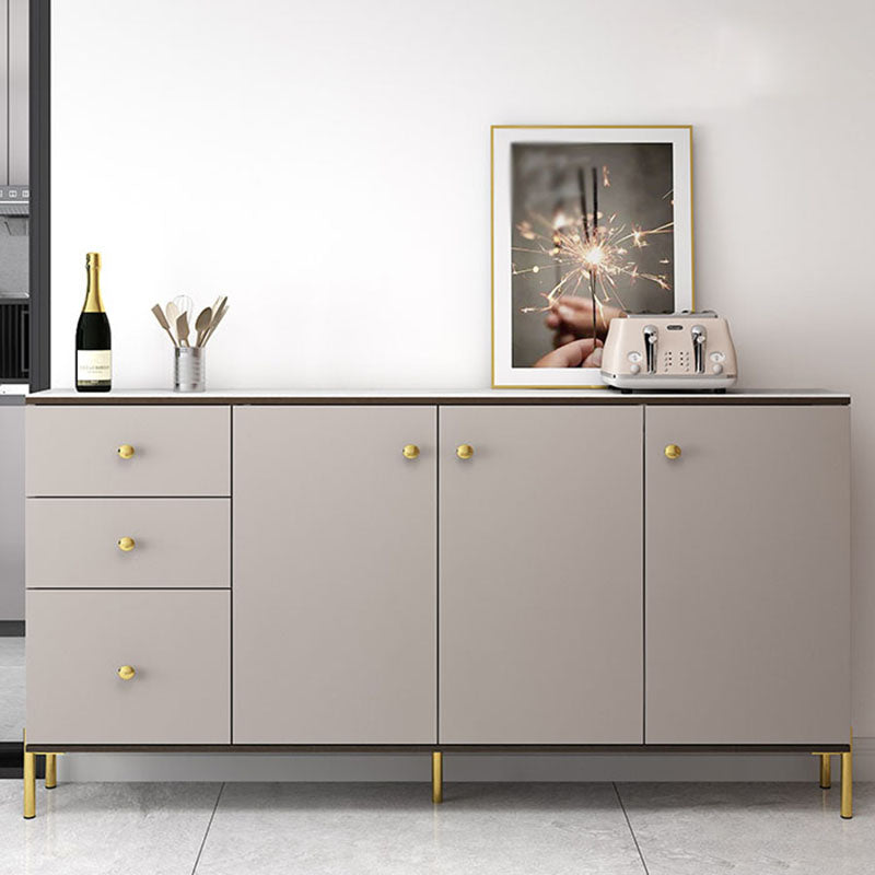 Soggiorno sideboard glam cabinet mobile sideboidale regolabile a scaffalatura con cassetti