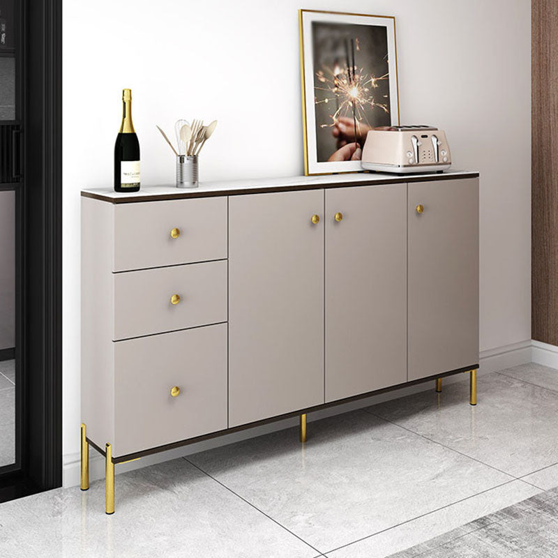 Soggiorno sideboard glam cabinet mobile sideboidale regolabile a scaffalatura con cassetti