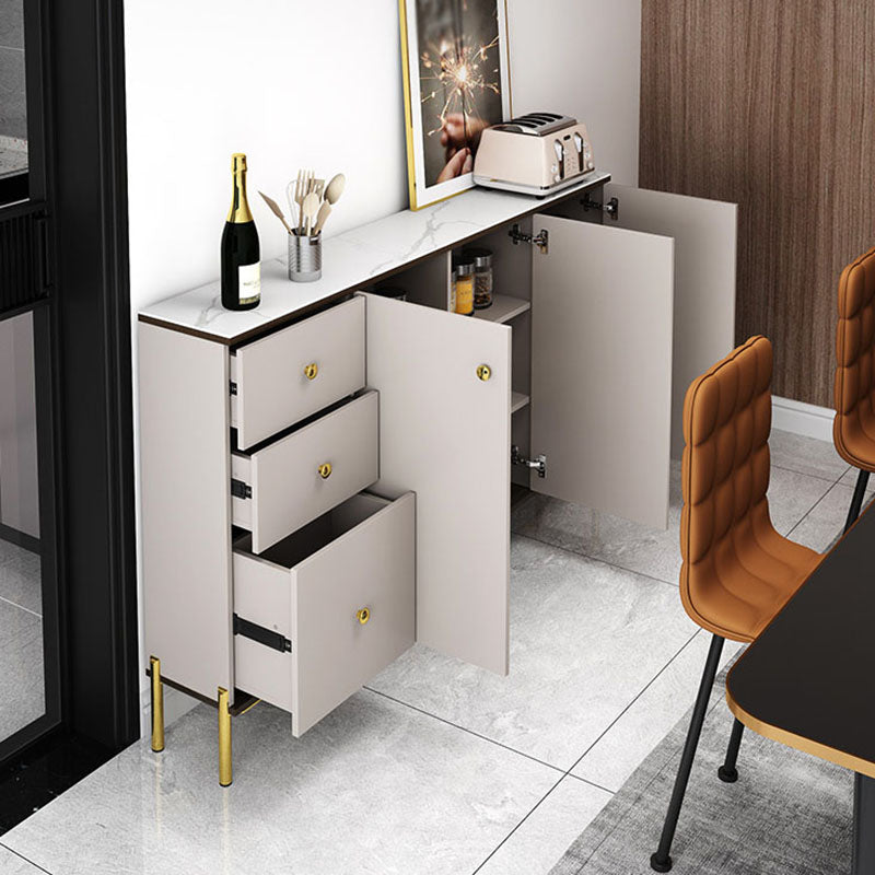Soggiorno sideboard glam cabinet mobile sideboidale regolabile a scaffalatura con cassetti