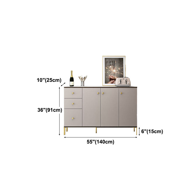 Soggiorno sideboard glam cabinet mobile sideboidale regolabile a scaffalatura con cassetti