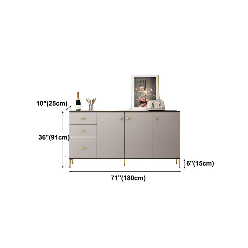 Soggiorno sideboard glam cabinet mobile sideboidale regolabile a scaffalatura con cassetti