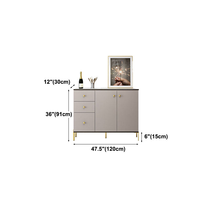 Soggiorno sideboard glam cabinet mobile sideboidale regolabile a scaffalatura con cassetti
