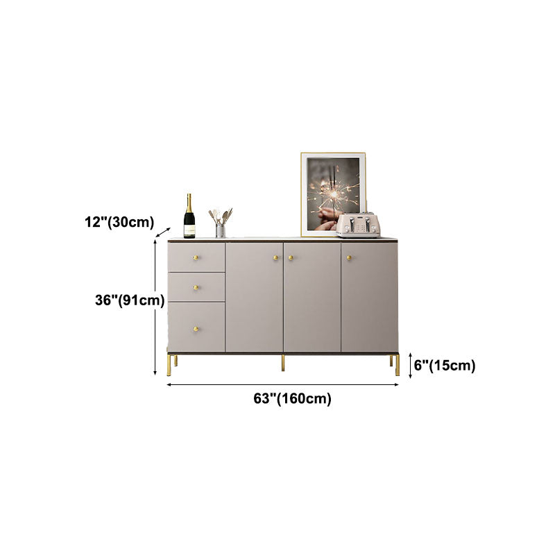 Soggiorno sideboard glam cabinet mobile sideboidale regolabile a scaffalatura con cassetti