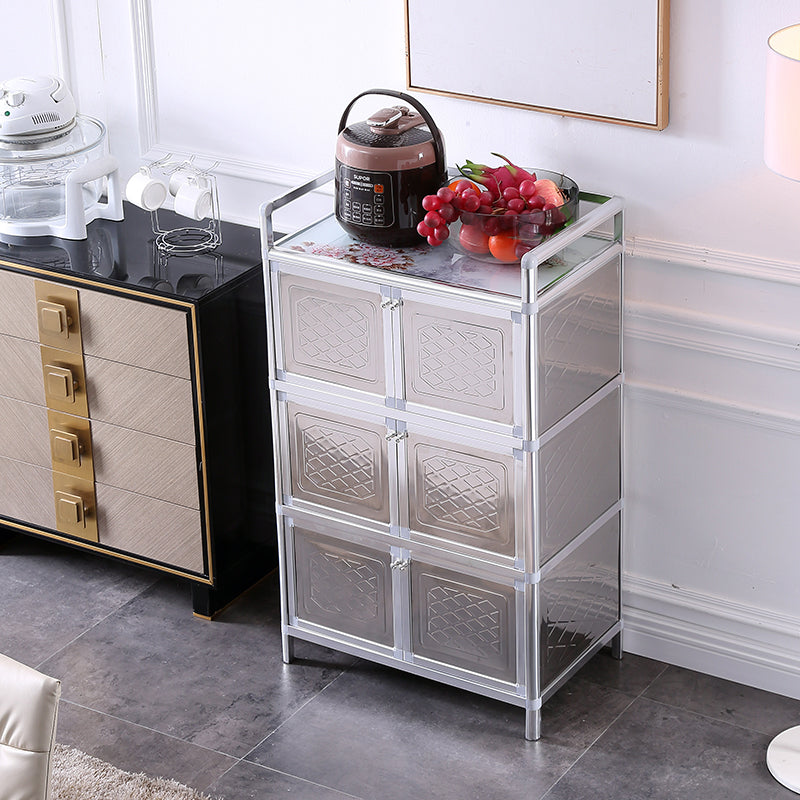 Massicco di sideboard per sala da pranzo in acciaio mobile moderno server buffet con archiviazione