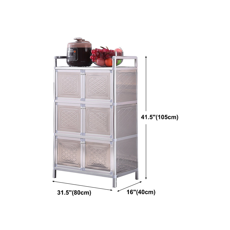 Massicco di sideboard per sala da pranzo in acciaio mobile moderno server buffet con archiviazione