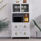 Porte Metal Sideboard moderno moderno server buffet con archiviazione per sala da pranzo