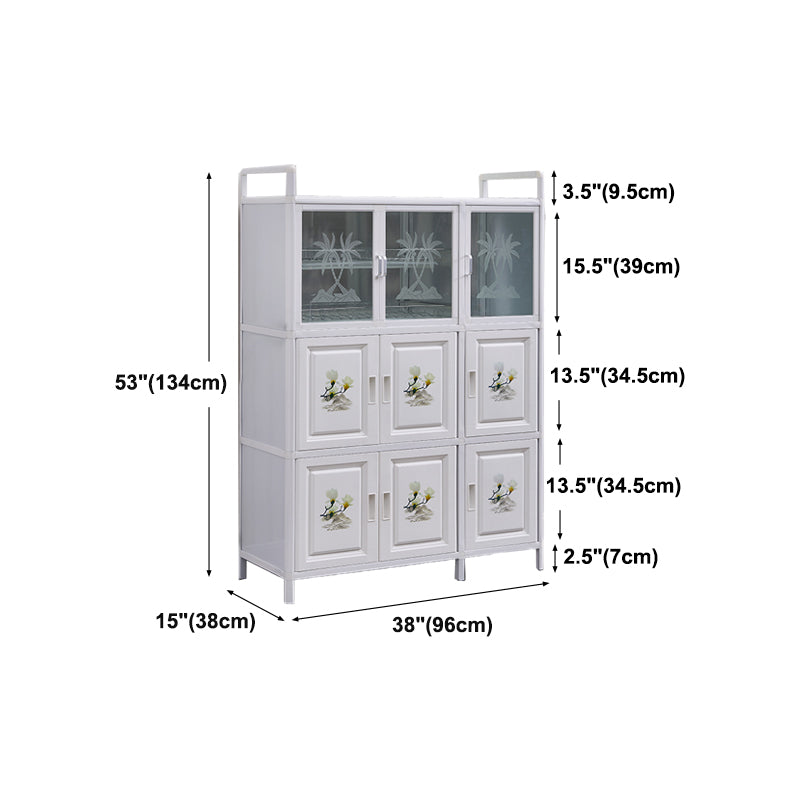 Porte Metal Sideboard moderno moderno server buffet con archiviazione per sala da pranzo