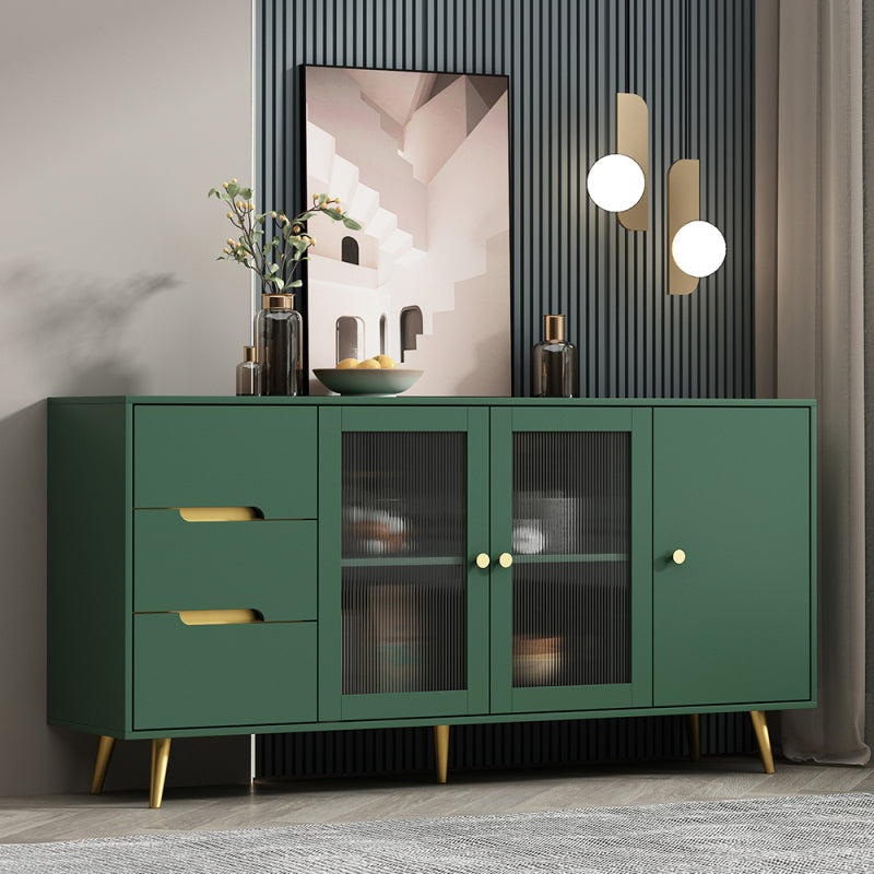 Sideboard in legno ingegnerizzato moderno con porte e cassetti per sala da pranzo