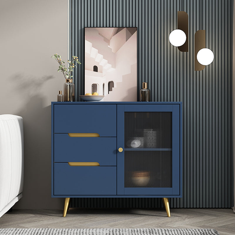 Sideboard in legno ingegnerizzato moderno con porte e cassetti per sala da pranzo