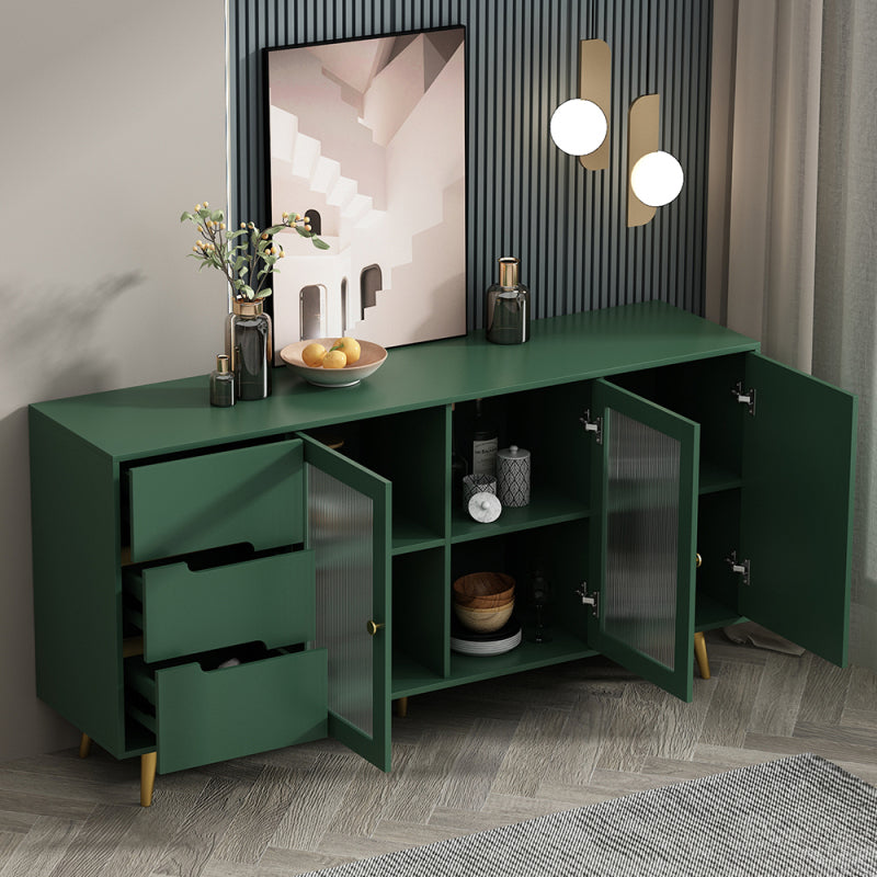 Sideboard in legno ingegnerizzato moderno con porte e cassetti per sala da pranzo